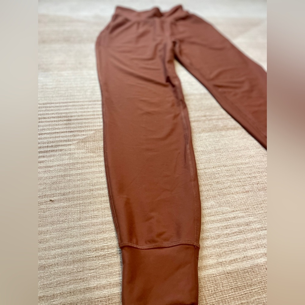 Old Navy High Rise PowerSoft Joggers | Medium Tall | Copper Red Orange | EUC - Picture 3 of 11